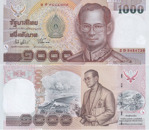 Thailandia 1000 baht 2000 p - baht,